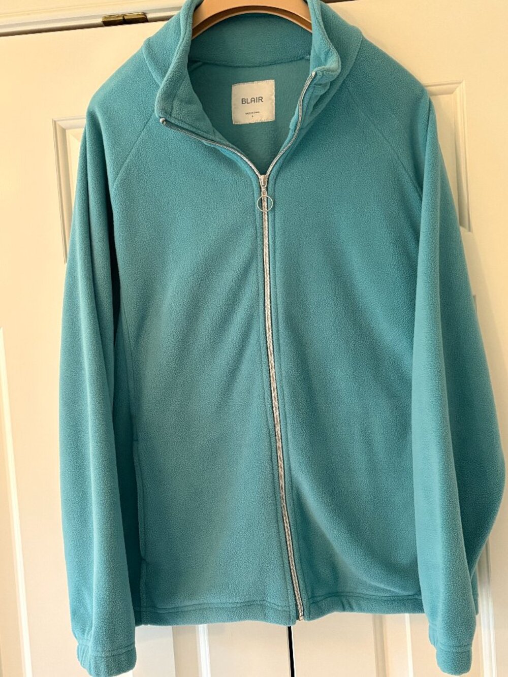 NWOT Blair Fleece Full Zip Turquoise Jacket Sz L
